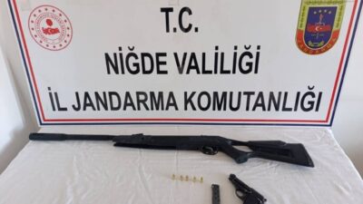 Niğde İl Jandarma Komutanlığı, Edikli Kasabası’nda yasadışı bireysel silahlanmayla mücadele
