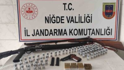 Niğde İl Jandarma Komutanlığı, yasadışı bireysel silahlanmayla mücadele çalışmaları kapsamında