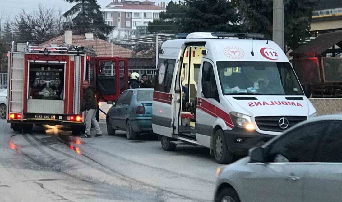 Konya’nın Ereğli ilçesinde, bir apartman dairesinde unutulan yemek nedeniyle yangın