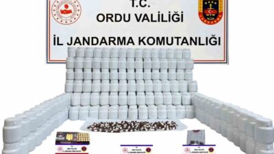 Ordu’da jandarma ekipleri, uyuşturucu ile mücadele çalışmaları kapsamında gerçekleştirilen operasyonda