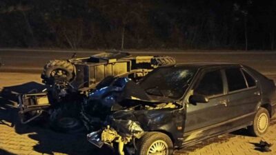 Ordu’nun Kumru ilçesinde patpat ile otomobilin çarpışması sonucu meydana gelen