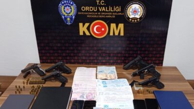 Ordu ilinde polis ekipleri tarafından tefecilere karşı düzenlenen operasyonda gözaltına