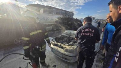 Ortaca ilçesinde meydana gelen araç yangını korku dolu anlara sebep