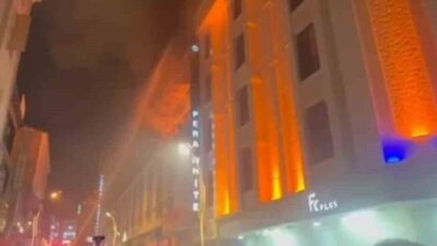 Van’ın İpekyolu ilçesinde bulunan bir otelin restoranında meydana gelen yangın