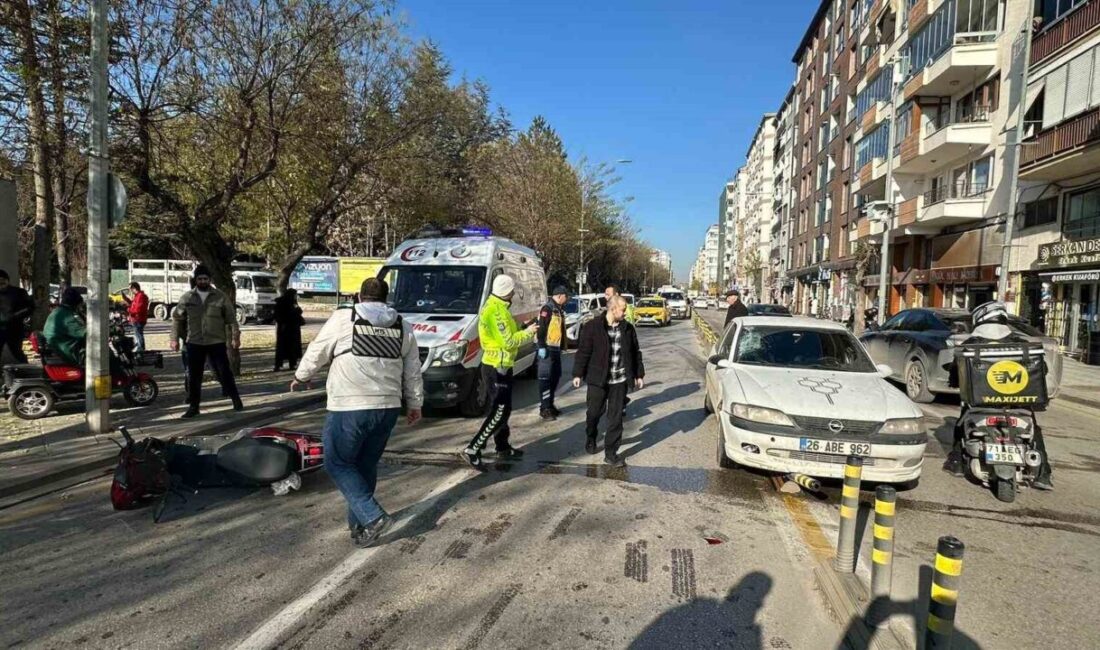 Eskişehir’de meydana gelen bir trafik kazasında, elektrikli bisiklet sürücüsü olan