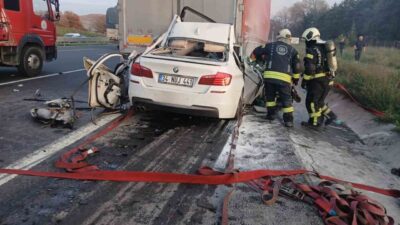 Kuzey Marmara Otoyolu’nda Gebze geçişinde meydana gelen trafik kazasında, 18