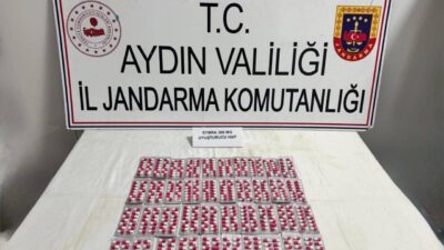 Aydın’ın Germencik ilçesinde jandarma ekipleri tarafından durumundan şüphelenilerek durdurulan bir