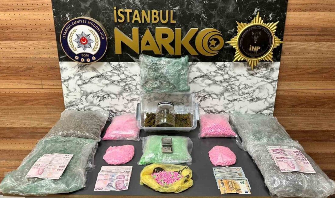 Pendik’te Narkotik Suçlarla Mücadele Şube Müdürlüğü tarafından gerçekleştirilen operasyonda bir