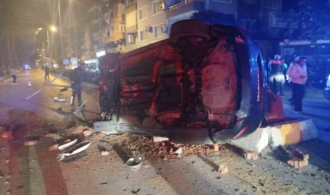 Nazilli ilçesinde meydana gelen trafik kazasında, sürücü direksiyon hakimiyetini kaybederek