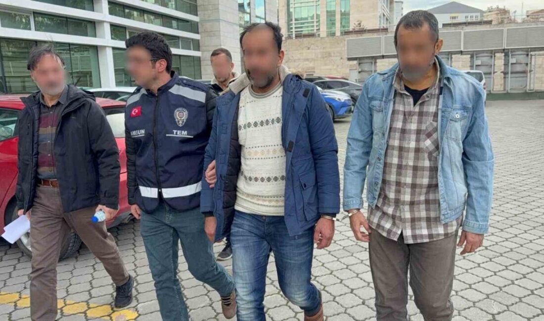 Samsun’da gerçekleştirilen bir operasyonda, terör örgütü DEAŞ’a mensup oldukları iddia