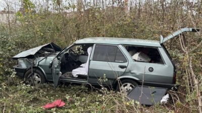 Samsun’un Terme ilçesinde meydana gelen trafik kazasında sürücü direksiyon hakimiyetini