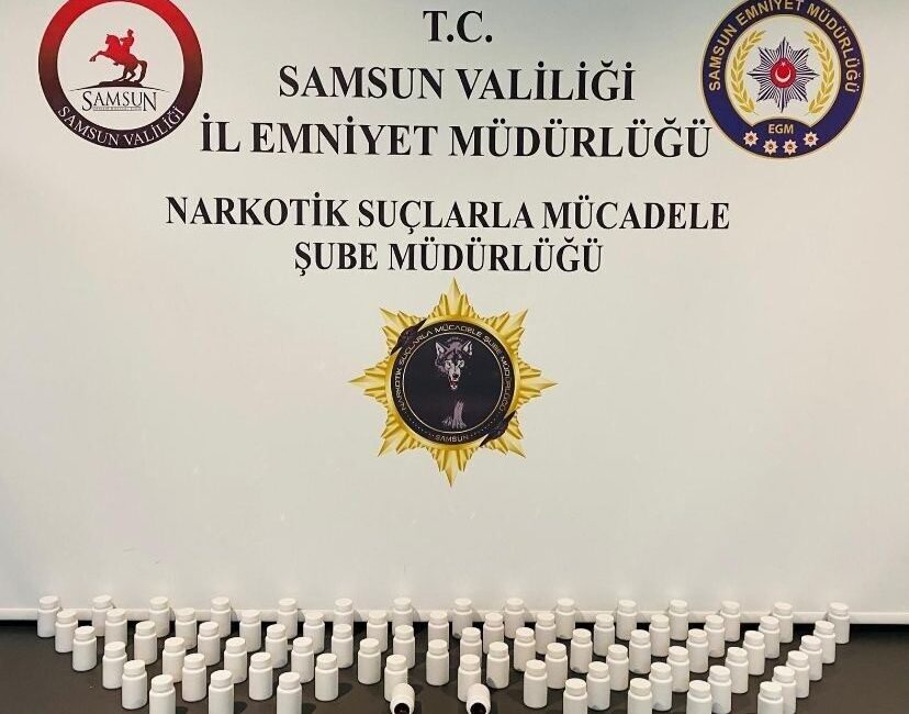 Samsun’da, Narkotik Suçlarla Mücadele Şube Müdürlüğü ekipleri tarafından gerçekleştirilen operasyonda,