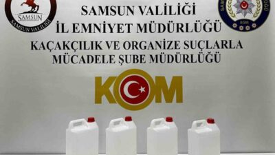 Samsun’da gerçekleştirilen operasyonlarda kaçak alkol ele geçirildi ve bir kişi