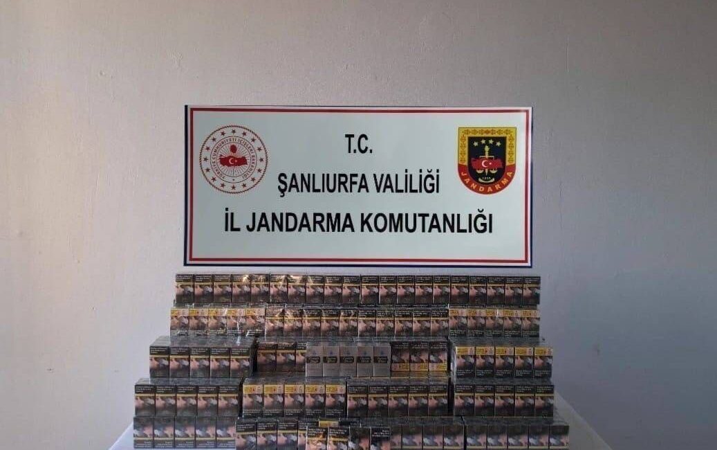 Şanlıurfa’da Jandarma ekipleri tarafından gerçekleştirilen operasyonda 6.820 paket kaçak sigara
