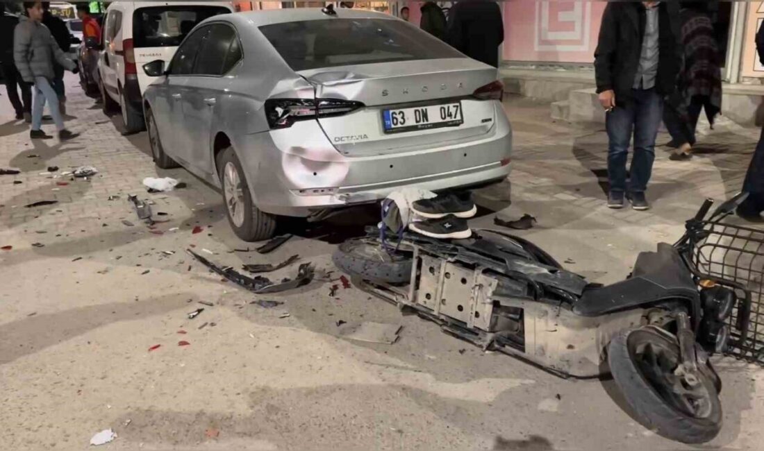 Şanlıurfa’nın Ceylanpınar ilçesinde meydana gelen trafik kazasında, motosiklet ile pikap