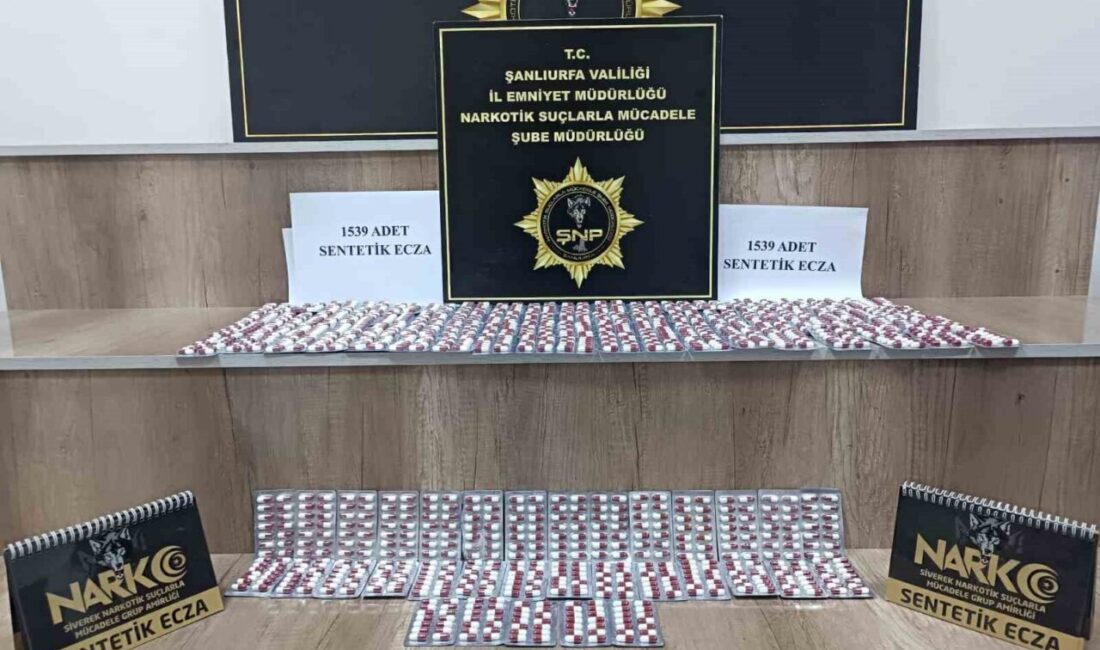 Şanlıurfa İl Emniyet Müdürlüğü ekipleri, narkotik suçlarla mücadele kapsamında bir