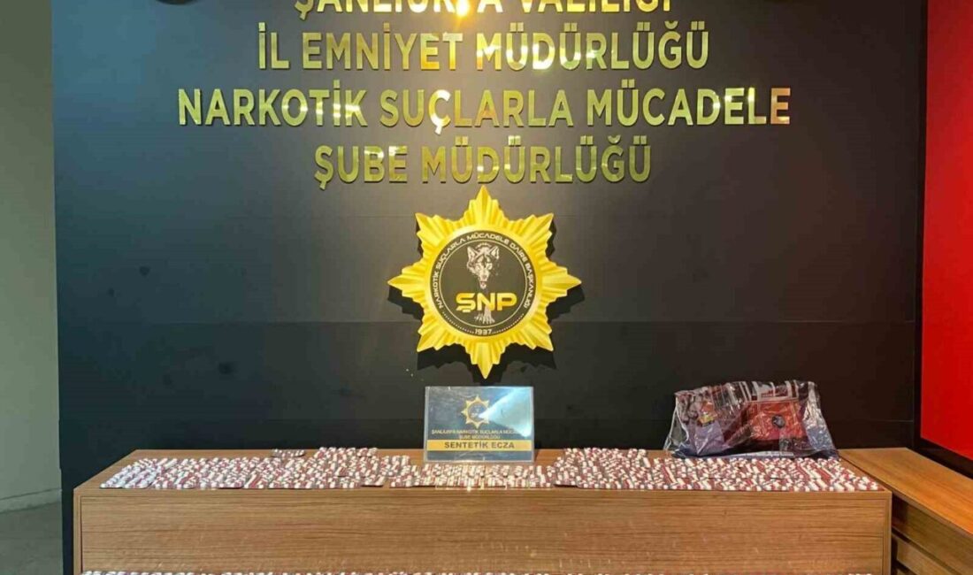 Şanlıurfa’da polis ekipleri, narkotik suçlarla mücadele kapsamında bir adrese düzenledikleri