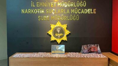 Şanlıurfa’da polis ekipleri, narkotik suçlarla mücadele kapsamında bir adrese düzenledikleri