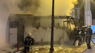 Denizli’daki bir fabrikada çalışan işçileri taşıyan servis şoförü, dikkati sayesinde