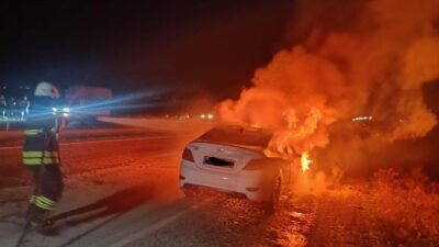 Hatay ilinde meydana gelen bir olayda seyir halindeki bir araç