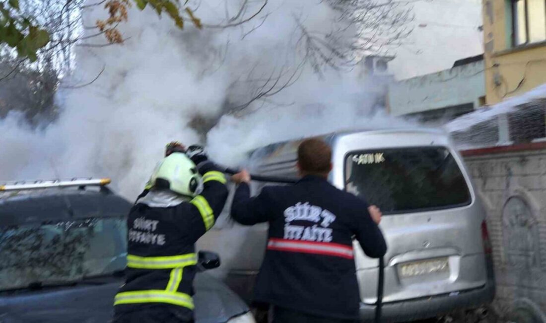 Siirt’te, kent merkezindeki eski Endüstri Meslek Lisesi otoparkında park halindeki