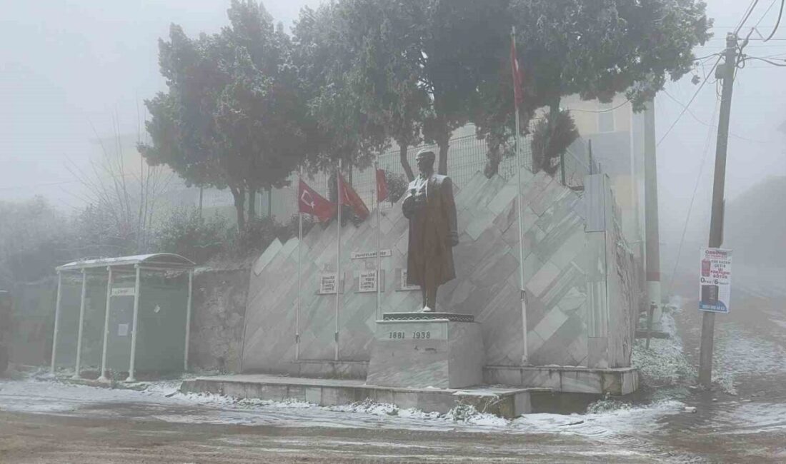 Balıkesir’in Sındırgı ilçesine bağlı Kertil Kırsal Mahallesi’nde etkili olan kar