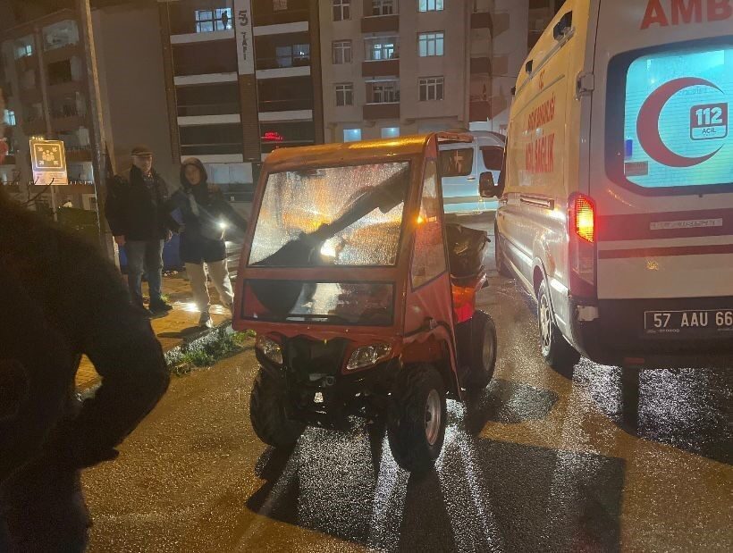 Sinop’ta ATV tipi araç bir yayaya çarptı, kadın yaralandı. Olay,