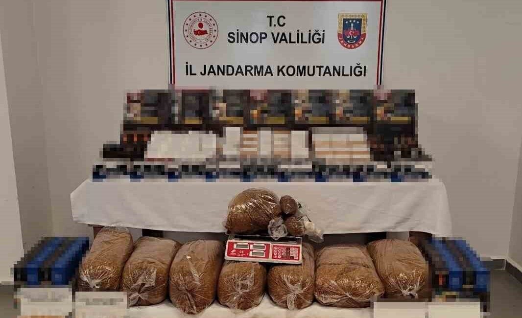 Sinop’un Gerze ilçesinde jandarma birimleri tarafından gerçekleştirilen operasyonda büyük miktarda