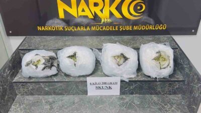 Şırnak’ta gerçekleştirilen bir uyuşturucu operasyonunda, 6 kilo 200 gram skunuk
