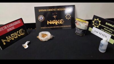 Şırnak’ta, polis ekipleri tarafından gerçekleştirilen narkotik ve kaçakçılık operasyonlarında toplamda