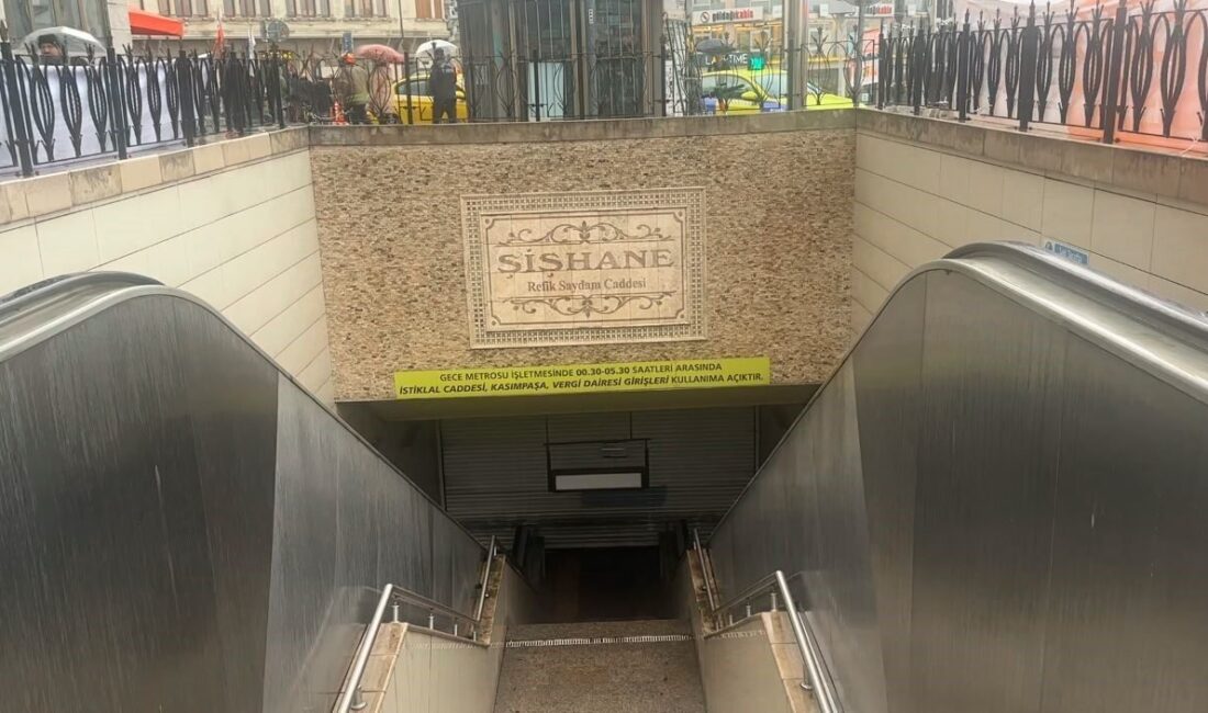 İstanbul’da, Yenikapı-Hacıosman Metro Hattı’nın Şişhane istasyonunda meydana gelen bir olayda