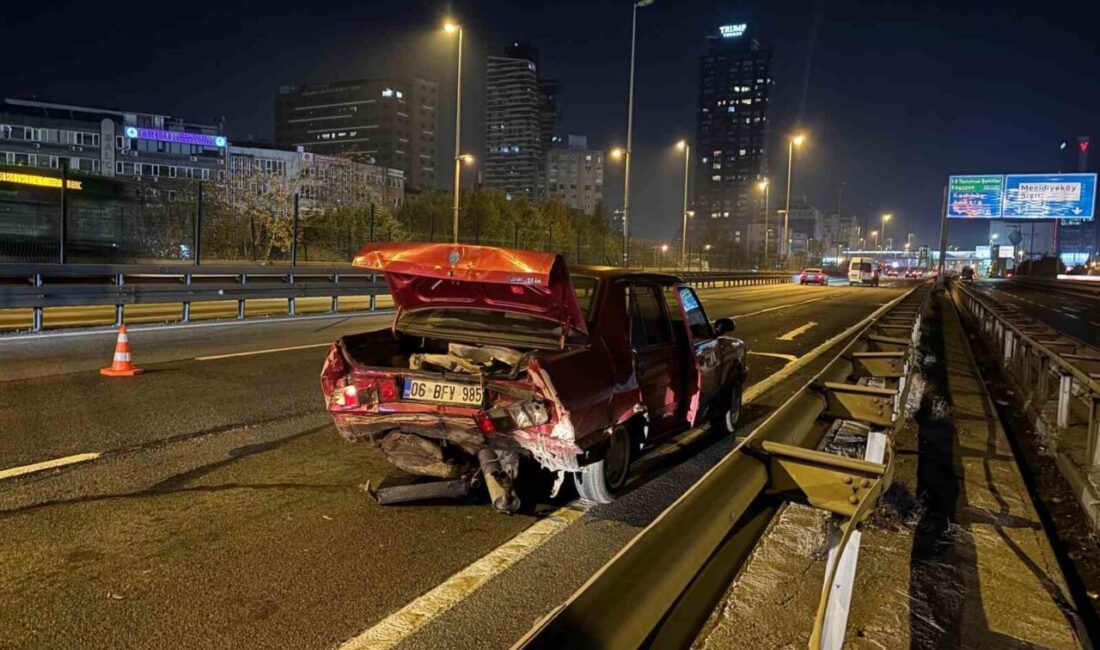 Şişli’de meydana gelen trafik kazasında, bir sürücü direksiyon hakimiyetini kaybederek