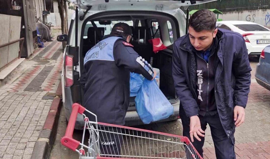 Sultangazi’de bir kedinin bir zincir markette un paketlerinin üzerine tuvaletini