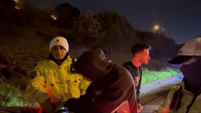 Çorlu’da meydana gelen bir olayda, trafik polisinin dikkatinden kaçmayan bir