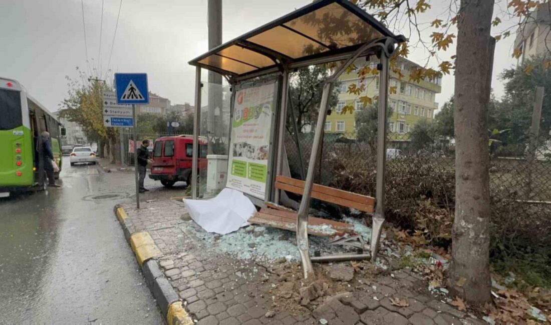 Kocaeli’nin Darıca ilçesinde, park halindeyken hareket eden bir hafif ticari