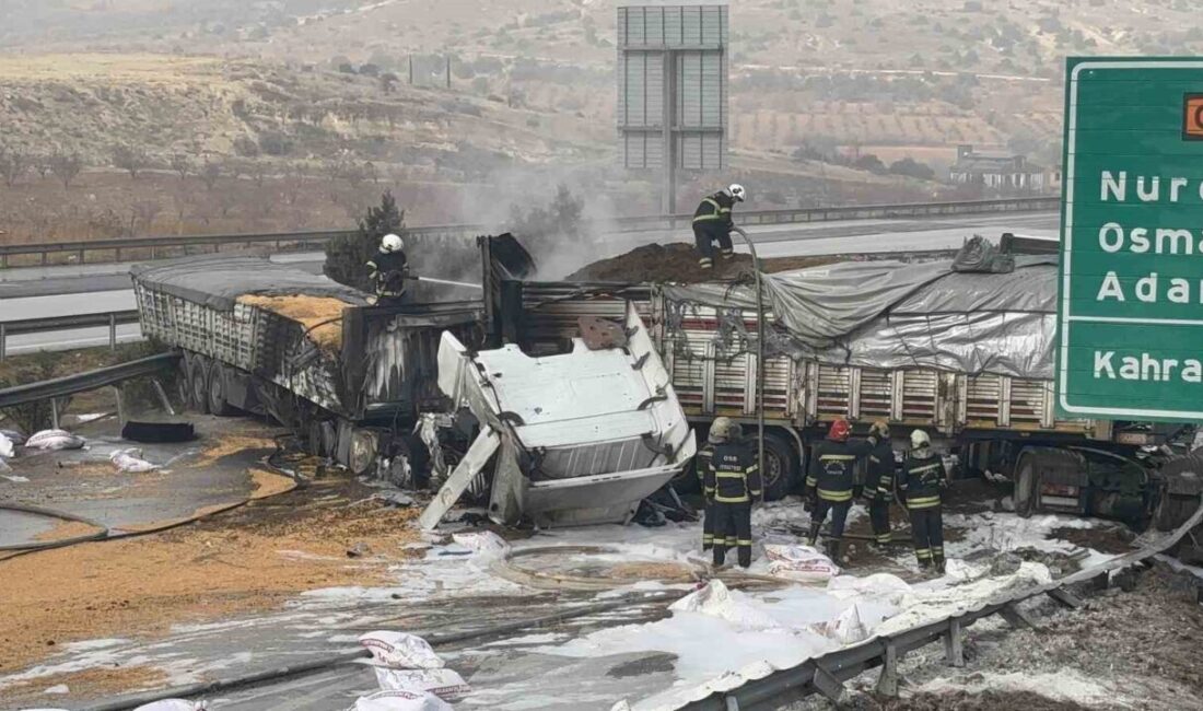 Gaziantep’in batısında bulunan Tarsus-Adana-Gaziantep (TAG) Otoyolu’nda meydana gelen üç tırın