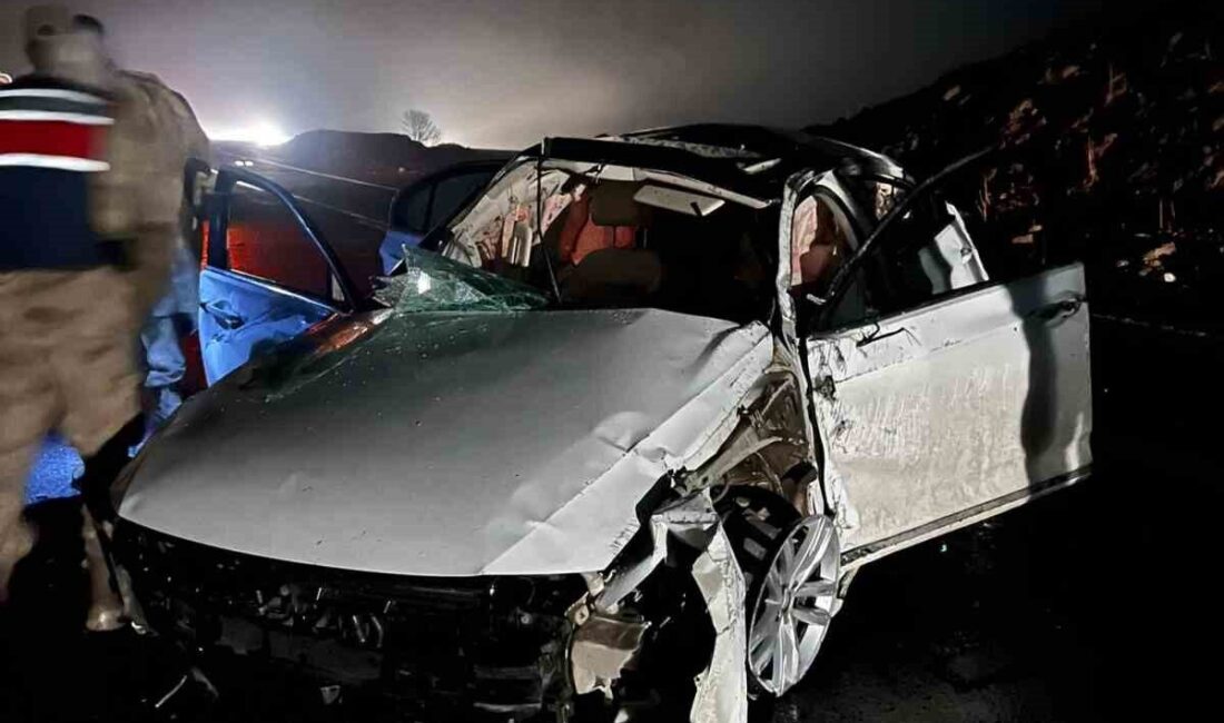 Diyarbakır’ın Çınar ilçesinde bir otomobilin takla atması sonucunda meydana gelen