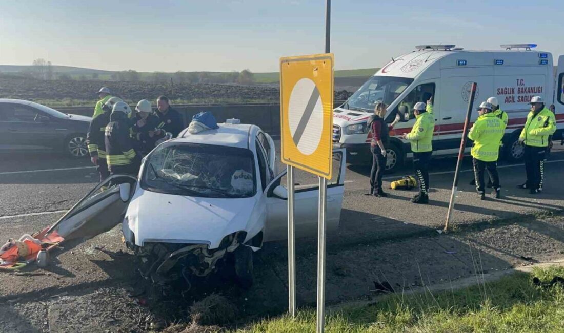 Tekirdağ’ın Çorlu ilçesinde meydana gelen üzücü bir kaza anı, kameralara
