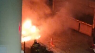 Namık Kemal Üniversitesi Araştırma Hastanesi’nin arka bahçesinde bulunan oksijen tüpleri