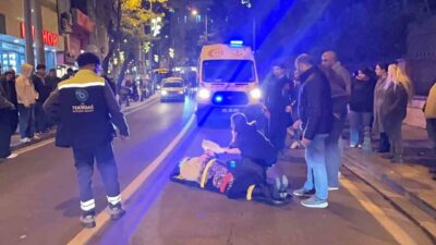 Çorlu’da bir motosikletin karıştığı trafik kazasında, yolun karşısına geçmeye çalışan