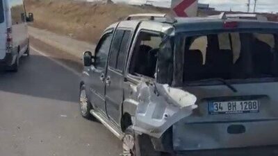 Kahta ilçesinde gerçekleşen trafik kazasında, bir tır ile hafif ticari
