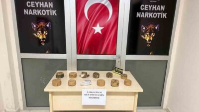 Ceyhan ilçesinde bir tırda yapılan arama sonucunda 12 paket halinde