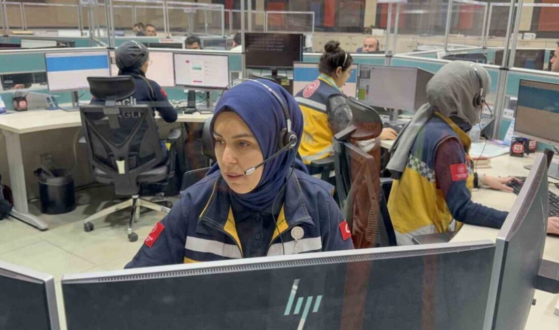 Tokat’ta 112 Acil Çağrı Merkezi çalışanı Rabia Aktaş, telefonda verdiği