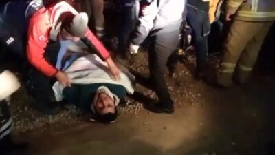 Safranbolu ilçesinde meydana gelen olayda, bir motosikletli yaklaşık 30 metrelik
