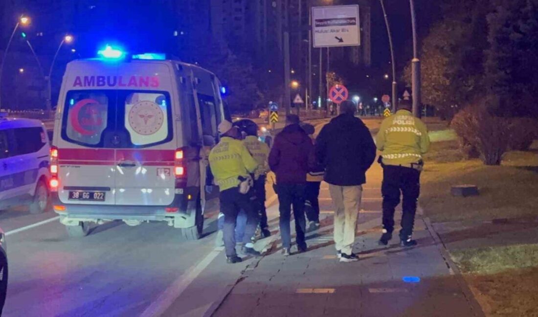 Melikgazi ilçesinde trafik kontrolü sırasında ‘dur’ ihtarına uymayan bir kişi,
