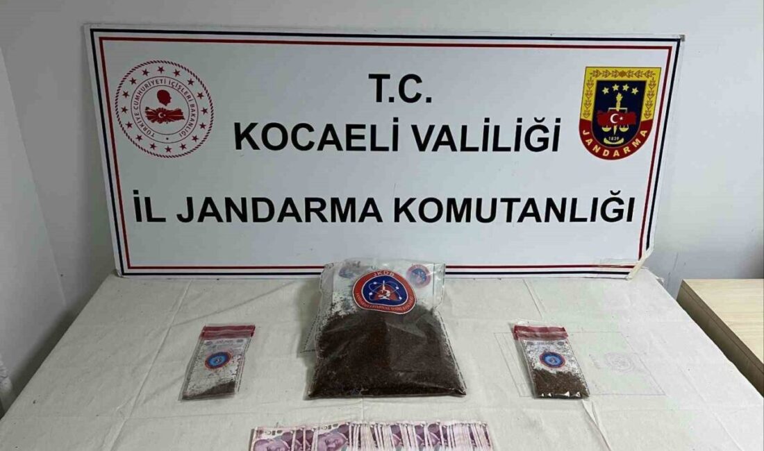 Kocaeli’nin Körfez ilçesinde jandarma ekipleri tarafından gerçekleştirilen operasyonda 1 kilo