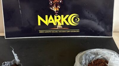 DÜZCE(İHA) – Düzce ilinde gerçekleştirilen operasyonda narkotik polisleri tarafından bir