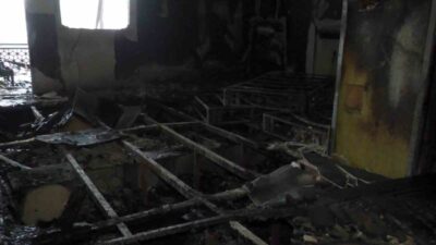 Van’ın İpekyolu ilçesinde dün akşam meydana gelen otel yangınının zararı,
