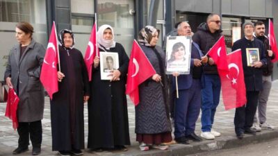 Van’da terör örgütü PKK tarafından çocukları dağa kaçırılan ailelerin düzenlediği