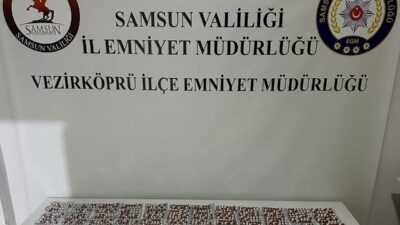 Samsun’un Vezirköprü ilçesinde polis ekipleri, uyuşturucu madde ticaretini engellemek amacıyla